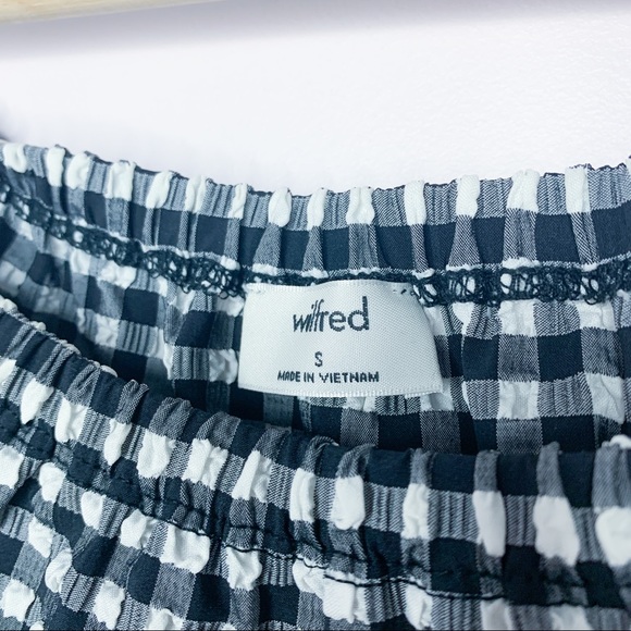 Aritzia Wilfred Black & White Gingham Crop Top - Picture 4 of 5